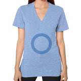 V-Neck (on woman) Tri-Blend Blue - Nike Apparel