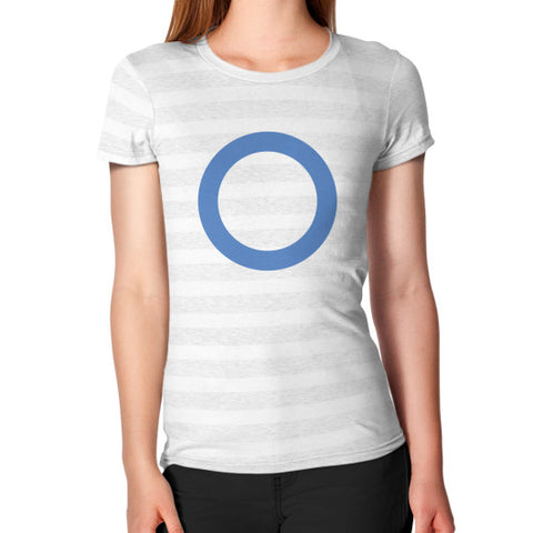 Women's T-Shirt Ash White Stripe - Nike Apparel