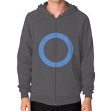 Zip Hoodie (on man) Asphalt - Nike Apparel