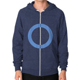 Zip Hoodie (on man) Tri-Blend Navy - Nike Apparel