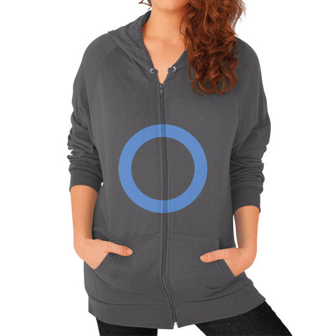 Zip Hoodie (on woman) Asphalt - Nike Apparel