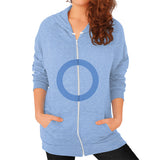 Zip Hoodie (on woman) Tri-Blend Blue - Nike Apparel